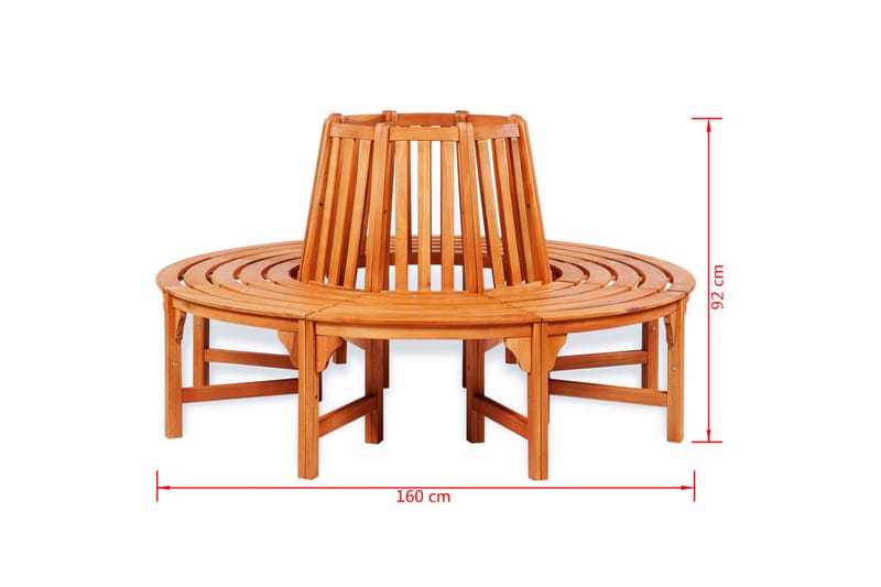 TrädBänk Utomhus Ã˜ 160 cm trä - Brun - Utemöbler - Utesoffor & bänkar - Trädgårdssoffa