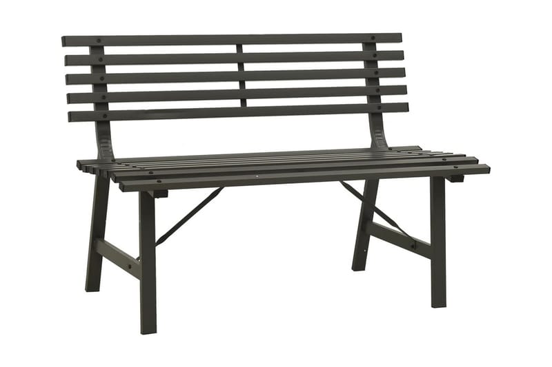 Trädgårdsbänk 110 cm stål svart - Svart - Utemöbler - Utesoffor & bänkar - Trädgårdssoffa