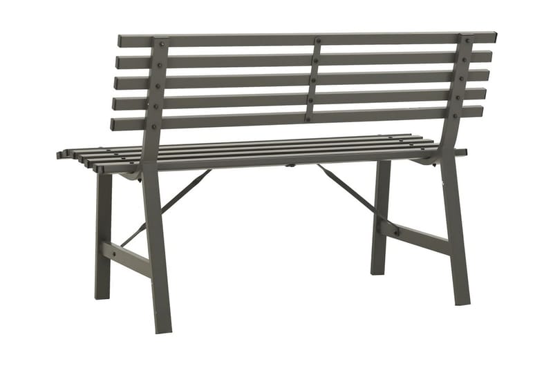 Trädgårdsbänk 110 cm stål svart - Svart - Utemöbler - Utesoffor & bänkar - Trädgårdssoffa