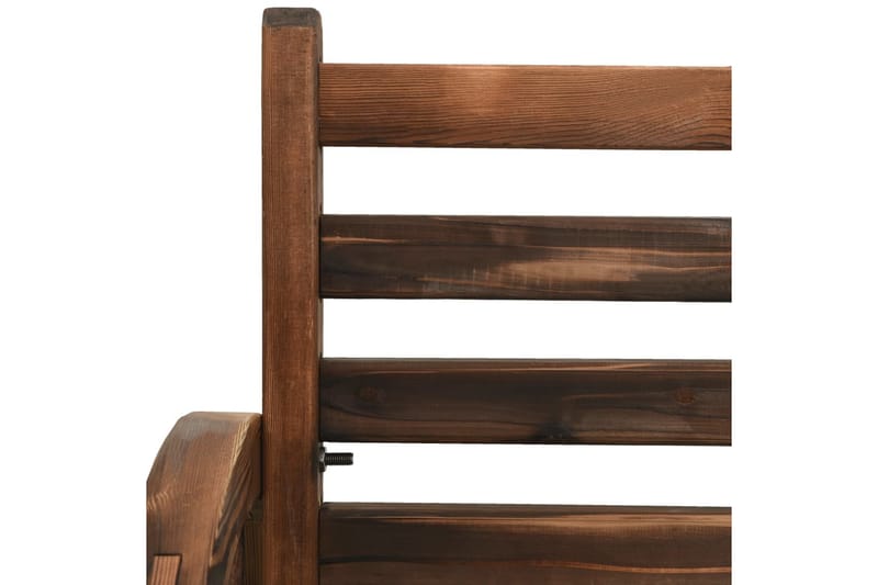 Trädgårdsbänk 112 cm massivt granträ - Brun - Utemöbler - Utesoffor & bänkar - Trädgårdssoffa
