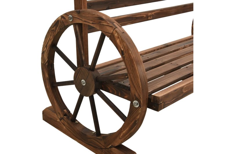 Trädgårdsbänk 112 cm massivt granträ - Brun - Utemöbler - Utesoffor & bänkar - Trädgårdssoffa
