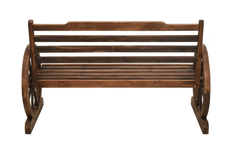 Trädgårdsbänk 112 cm massivt granträ - Brun - Utemöbler - Utesoffor & bänkar - Trädgårdssoffa