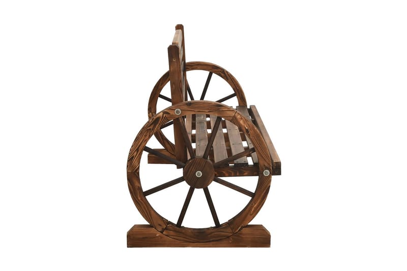 Trädgårdsbänk 112 cm massivt granträ - Brun - Utemöbler - Utesoffor & bänkar - Trädgårdssoffa