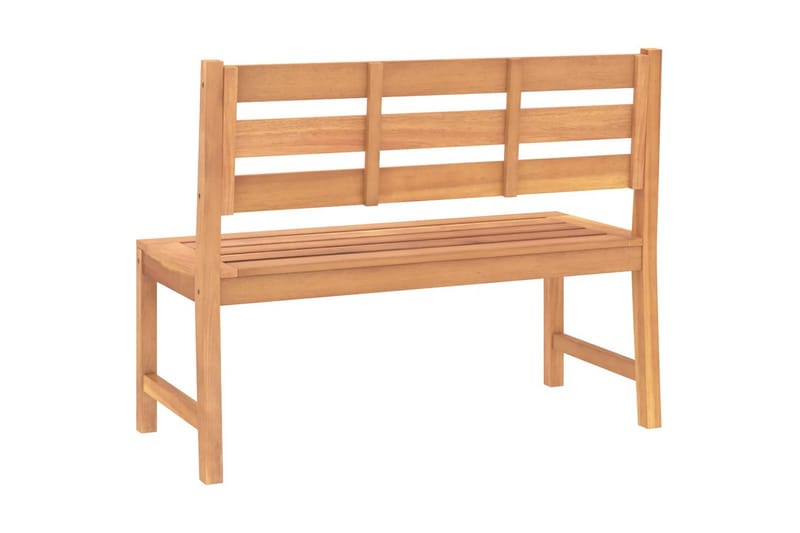 Trädgårdsbänk 114 cm massiv teak - Brun - Utemöbler - Utesoffor & bänkar - Trädgårdssoffa