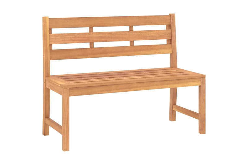 Trädgårdsbänk 114 cm massiv teak - Brun - Utemöbler - Utesoffor & bänkar - Trädgårdssoffa
