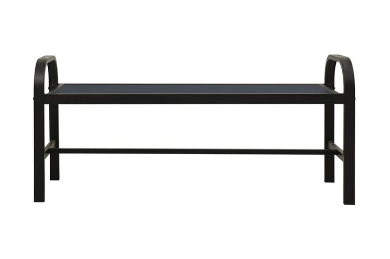Trädgårdsbänk 124,5 cm stål och WPC svart - Svart - Utemöbler - Utesoffor & bänkar - Trädgårdssoffa