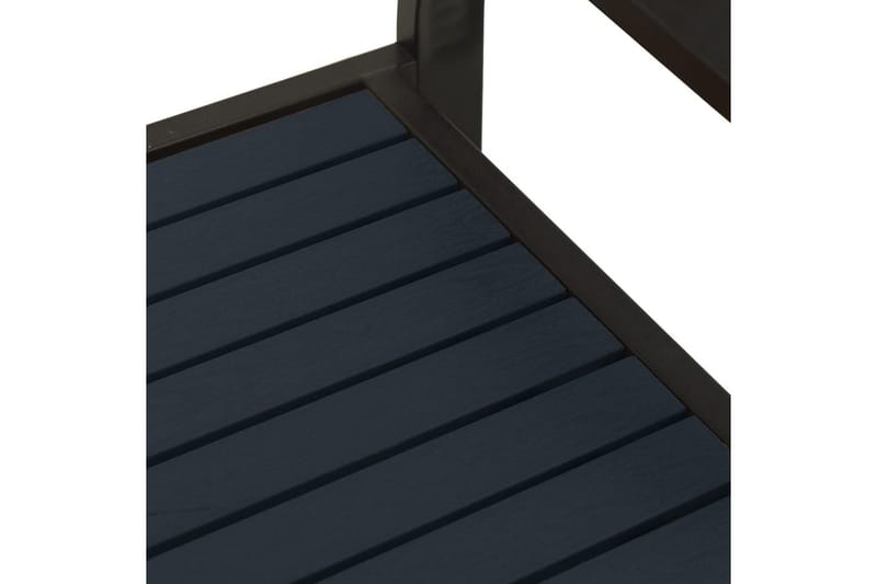 Trädgårdsbänk 124,5 cm stål och WPC svart - Svart - Utemöbler - Utesoffor & bänkar - Trädgårdssoffa