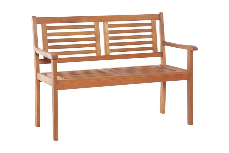 Trädgårdsbänk 2-sits 120 cm massivt eukalyptusträ - Brun - Utemöbler - Utesoffor & bänkar - Trädgårdssoffa