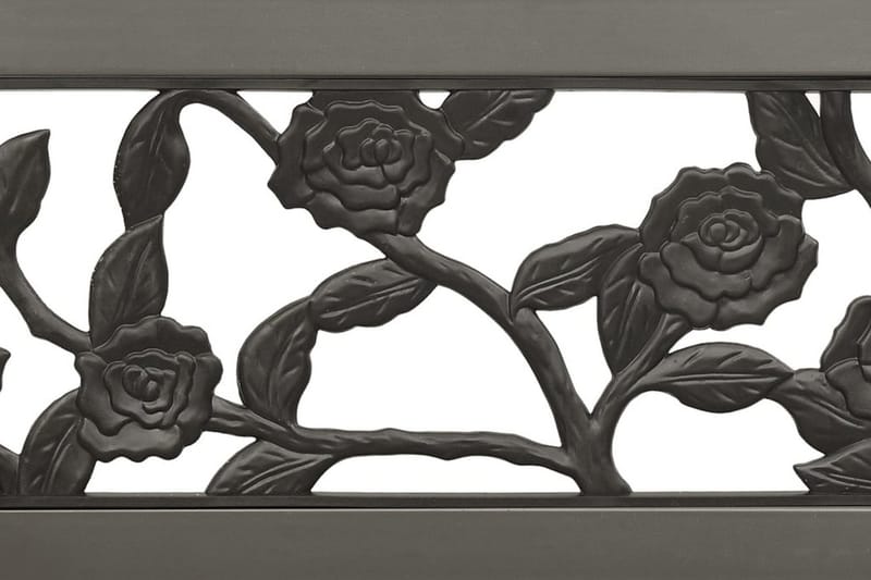 Trädgårdsbänk dubbel 246 cm grå stål - Grå - Trädgårdssoffa
