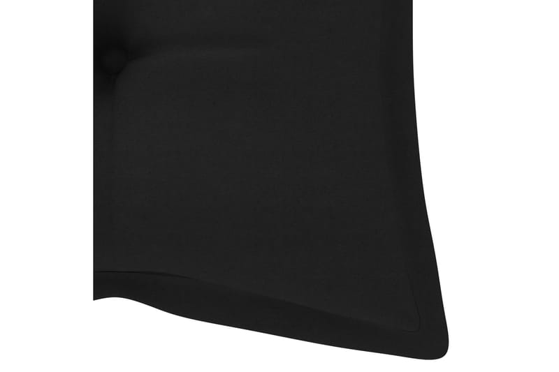 Trädgårdsbänk med dyna 120 cm bambu - Svart - Utemöbler - Utesoffor & bänkar - Trädgårdssoffa