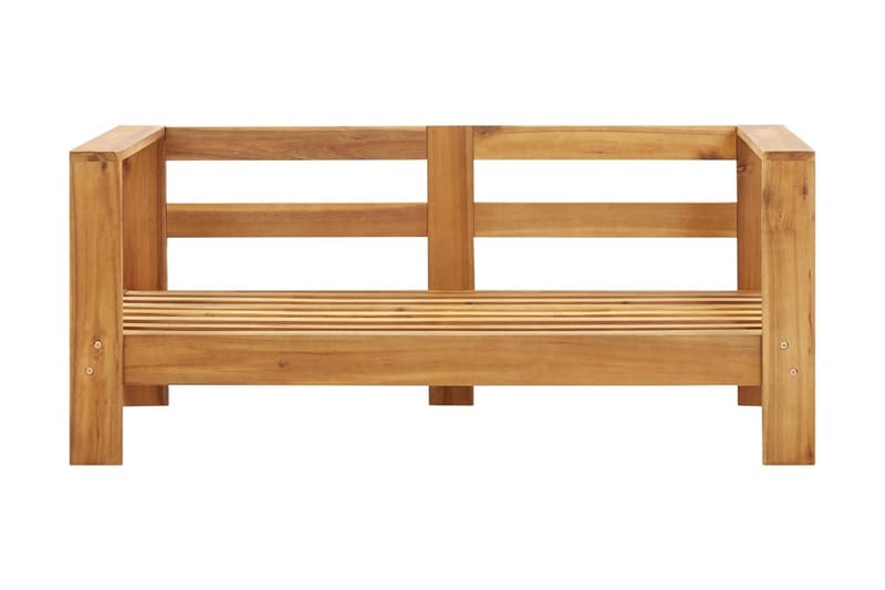 Trädgårdsbänk med dynor 140 cm massivt akaciaträ grå - Grå - Utemöbler - Utesoffor & bänkar - Trädgårdssoffa