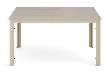 Tunis Rektangulärt Matbord utomhus 140x90 cm i plast och metall - Beige - Utemöbler - Trädgårdsbord & Utebord - Matbord ute