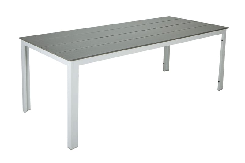 Tunis Rektangulärt Matbord utomhus 140x90 cm i plast och metall - Grå/Vit - Utemöbler - Trädgårdsbord & Utebord - Matbord ute