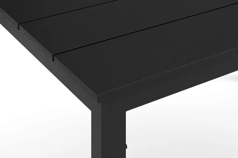 Tunis Rektangulärt Matbord utomhus 140x90 cm i plast och metall - Svart - Utemöbler - Trädgårdsbord & Utebord - Matbord ute