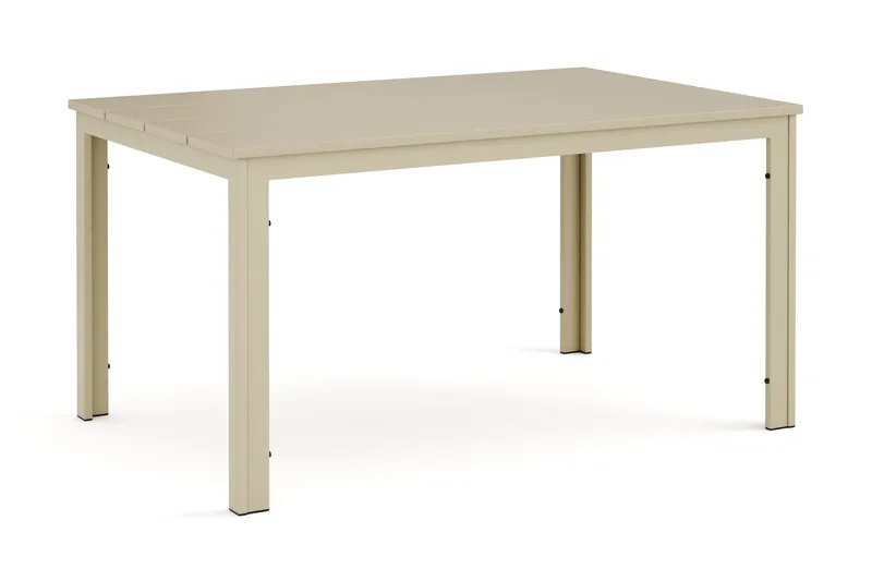 Tunis Rektangulärt Matbord utomhus 140x90 cm i plast och metall, Beige