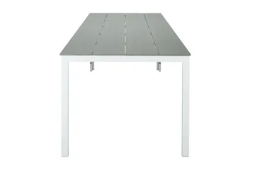 Tunis Rektangulärt Matbord utomhus 140x90 cm i plast och metall - Grå/Vit - Utemöbler - Trädgårdsbord & Utebord - Matbord ute