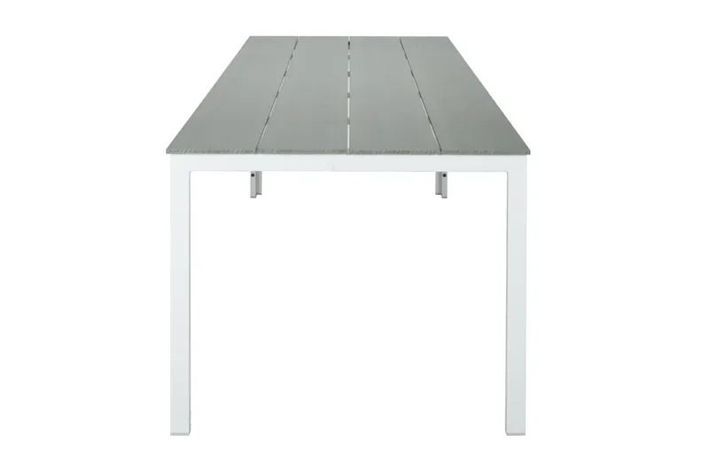 Tunis Rektangulärt Matbord utomhus 140x90 cm i plast och metall - Grå/Vit - Utemöbler - Trädgårdsbord & Utebord - Matbord ute