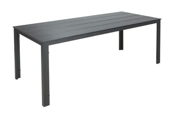 Tunis Stort Rektangulärt Matbord utomhus 205x90 cm i metall och plast - Svart - Utemöbler - Trädgårdsbord & Utebord - Matbord ute