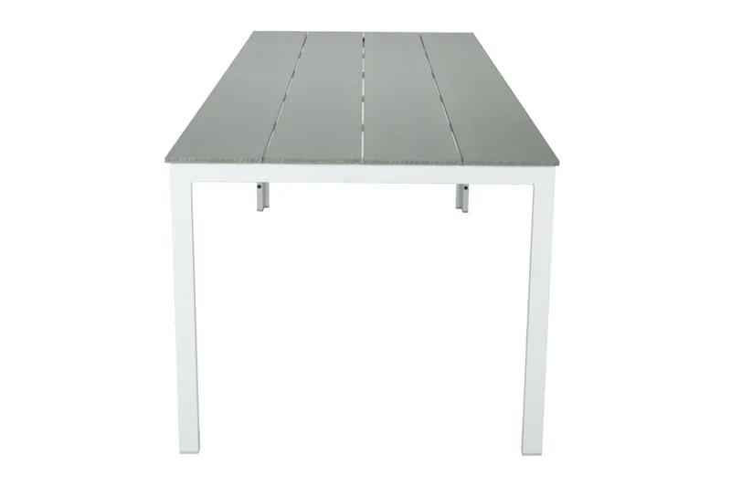 Tunis Stort Rektangulärt Matbord utomhus 205x90 cm i metall och plast - Vit/Grå - Utemöbler - Trädgårdsbord & Utebord - Matbord ute