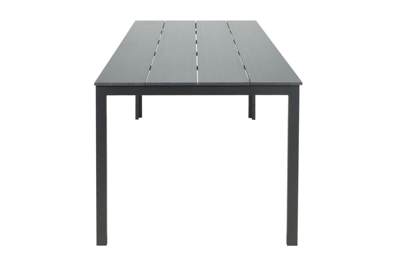 Tunis Stort Rektangulärt Matbord utomhus 205x90 cm i metall och plast - Svart - Utemöbler - Trädgårdsbord & Utebord - Matbord ute