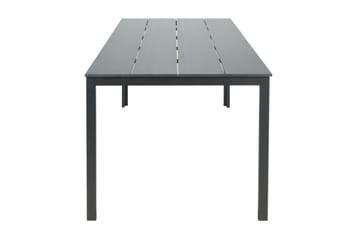Tunis Stort Rektangulärt Matbord utomhus 205x90 cm i metall och plast - Svart - Utemöbler - Trädgårdsbord & Utebord - Matbord ute