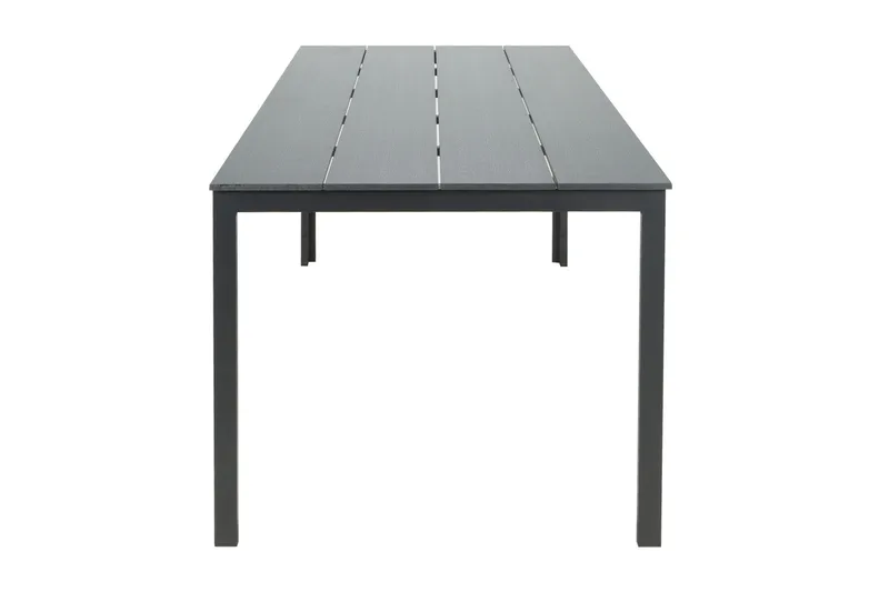 Tunis Stort Rektangulärt Matbord utomhus 205x90 cm i metall och plast - Svart - Utemöbler - Trädgårdsbord & Utebord - Matbord ute