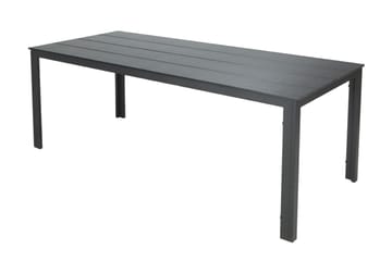 Tunis Stort Rektangulärt Matbord utomhus 205x90 cm i metall och plast - Svart - Utemöbler - Trädgårdsbord & Utebord - Matbord ute