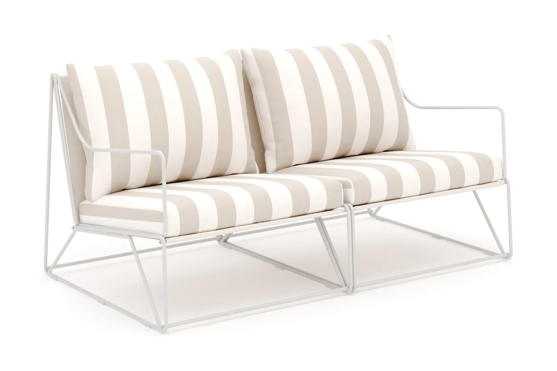 usteryd 2 sits loungesoffa - beige/striped