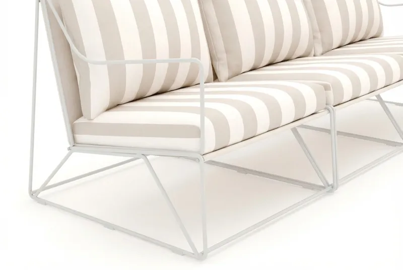 Usteryd 3 sits Loungesoffa - Beige/Striped - Utemöbler - Utesoffor & bänkar - Loungesoffa