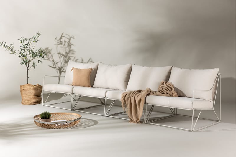 Usteryd 4 sits Loungesoffa - Beige - Utemöbler - Utesoffor & bänkar - Loungesoffa