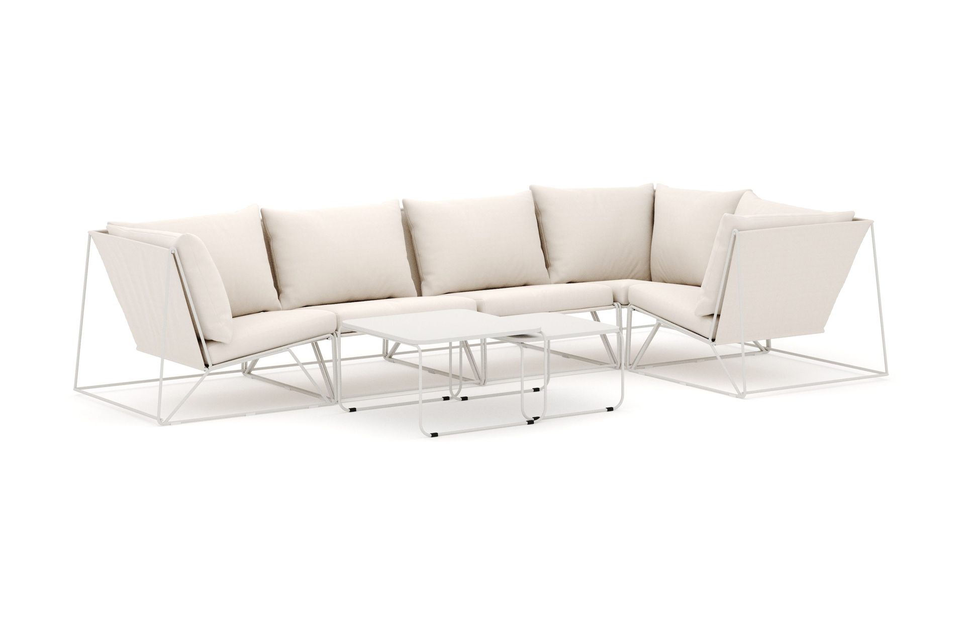 usteryd utomhus hörnsoffa 5-sits vändbar - beige/beige