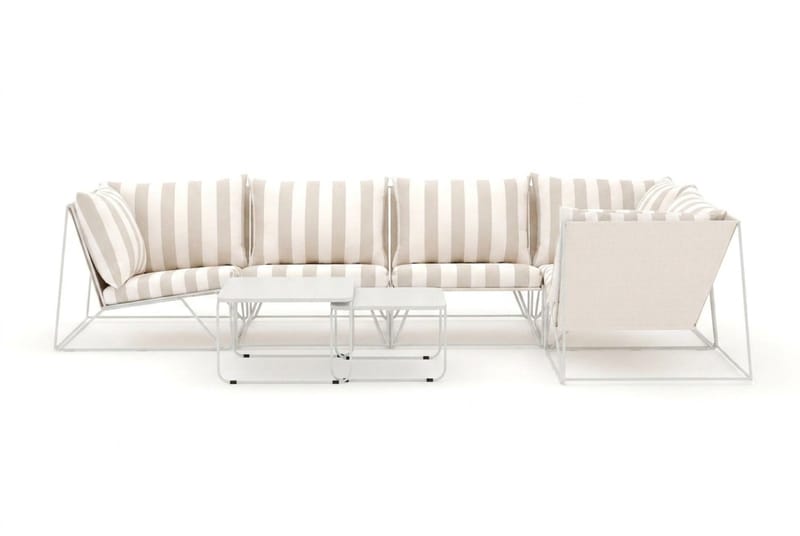 Usteryd utomhus hörnsoffa 5-sits vändbar - Beige/Striped - Utemöbler - Utegrupp - Loungegrupp