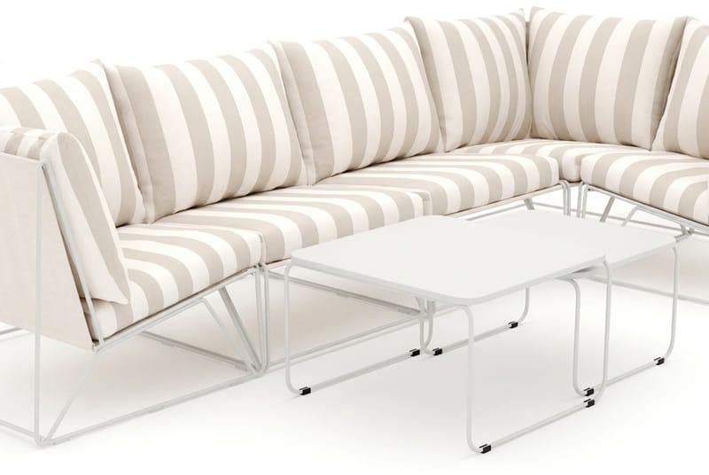 Usteryd utomhus hörnsoffa 5-sits vändbar - Beige/Striped - Utemöbler - Utegrupp - Loungegrupp