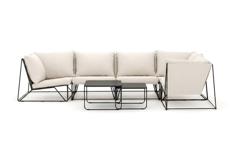 Usteryd utomhus hörnsoffa 5-sits vändbar - Svart/Beige - Utemöbler - Utegrupp - Loungegrupp