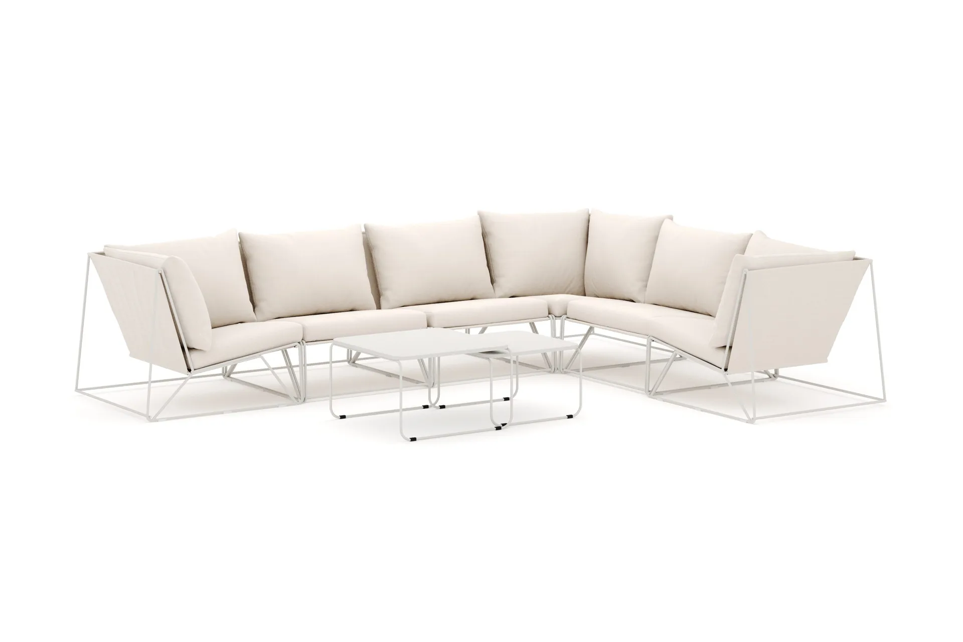 Usteryd utomhus L-soffa 6-sits v&auml;ndbar - Beige/Beige