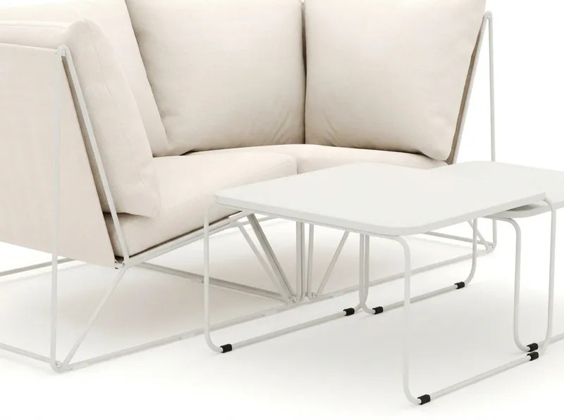 Usteryd utomhus rak 2-sits soffa - Beige/Beige - Utemöbler - Utesoffor & bänkar - Loungesoffa