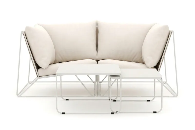 Usteryd utomhus rak 2-sits soffa - Beige/Beige - Utemöbler - Utesoffor & bänkar - Loungesoffa