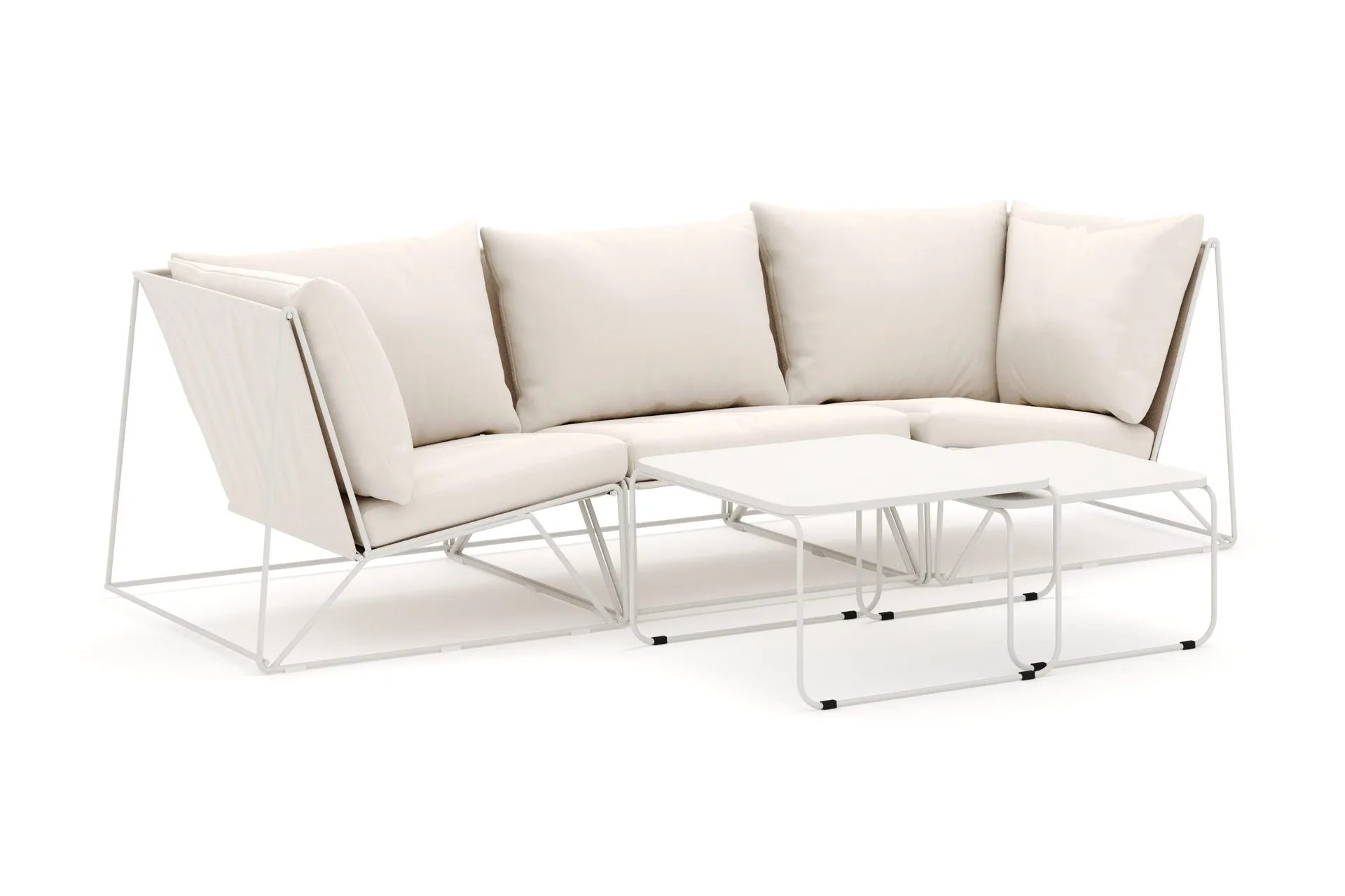 Usteryd utomhus rak 3-sits soffa - Beige/Beige