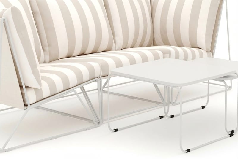 Usteryd utomhus rak 3-sits soffa - Beige/Striped - Utemöbler - Utegrupp - Loungegrupp