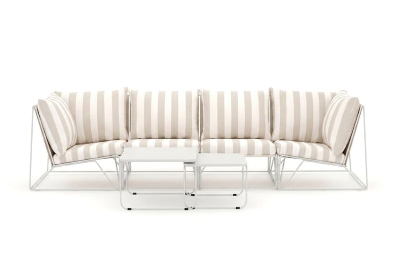 Usteryd utomhus rak 4-sits soffa - Beige/Striped - Utemöbler - Utegrupp - Loungegrupp