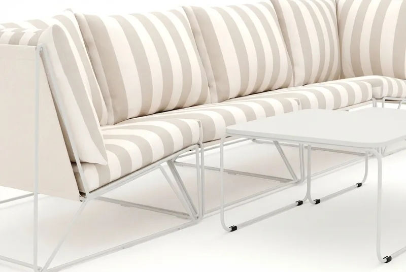 Usteryd utomhus rak 4-sits soffa - Beige/Striped - Utemöbler - Utesoffor & bänkar - Loungesoffa