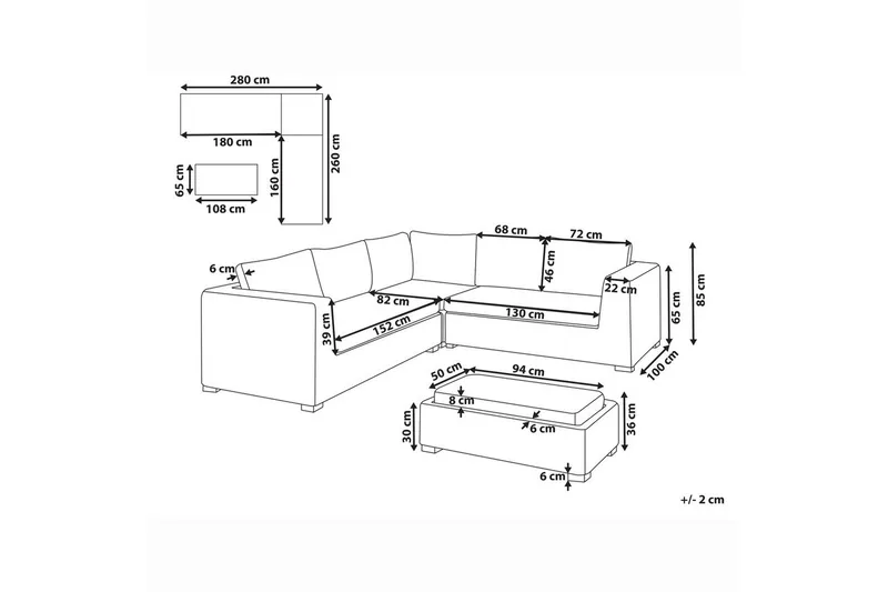 Utegrupp Rinella - Utemöbler - Utesoffor & bänkar - Loungesoffa