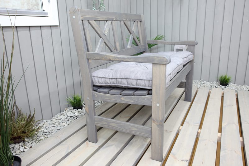 Utesoffa Europe 2-sits - Grå - Utemöbler - Utesoffor & bänkar - Trädgårdssoffa