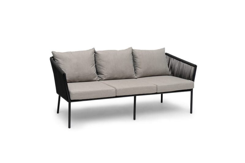 Utesoffa Hillerstorp Lersund Svart/Grå - Svart/Grå - Utemöbler - Utesoffor & bänkar - Loungesoffa