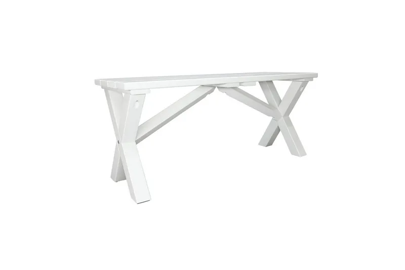 Utomhusbänk Scottsdale - Vit, 100 cm - Utemöbler - Utesoffor & bänkar - Trädgårdsbänkar