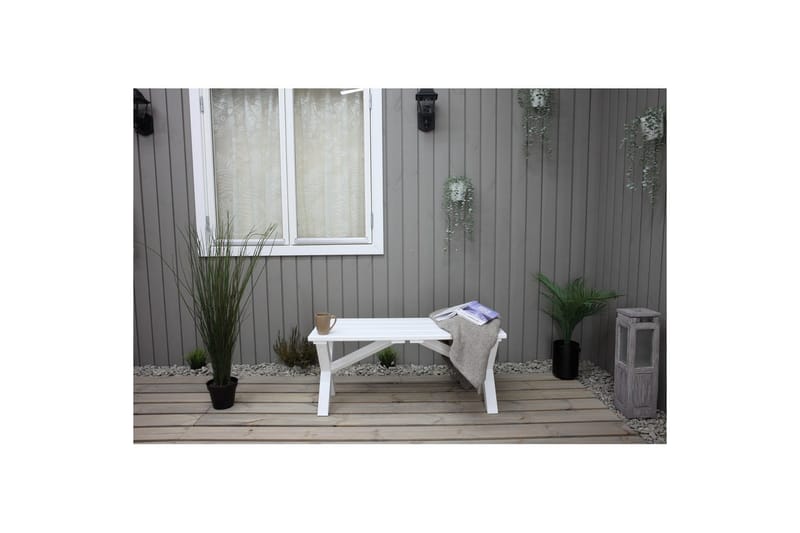 Utomhusbänk Scottsdale - Vit, 100 cm - Utemöbler - Utesoffor & bänkar - Trädgårdsbänkar