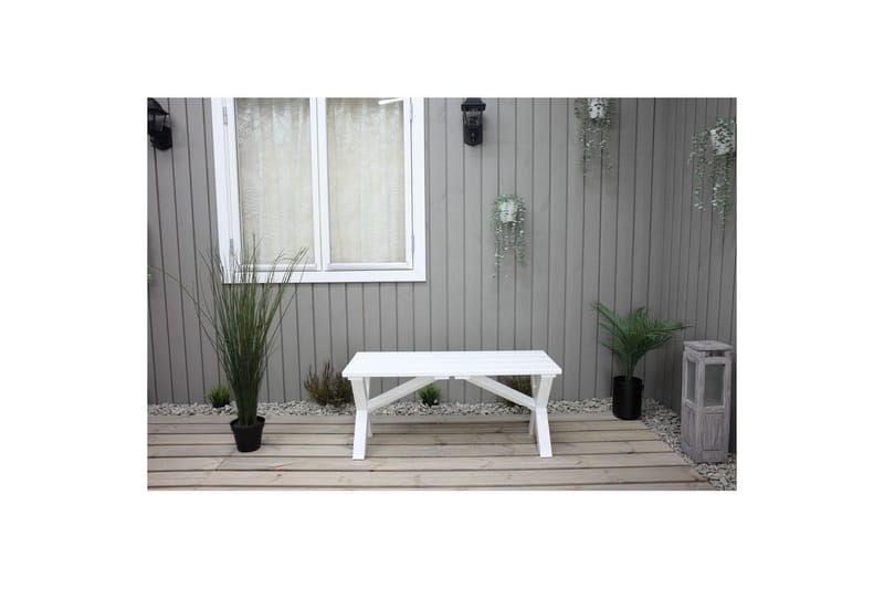 Utomhusbänk Scottsdale - Vit, 100 cm - Utemöbler - Utesoffor & bänkar - Trädgårdsbänkar