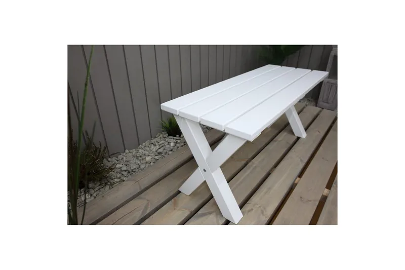 Utomhusbänk Scottsdale - Vit, 100 cm - Utemöbler - Utesoffor & bänkar - Trädgårdsbänkar