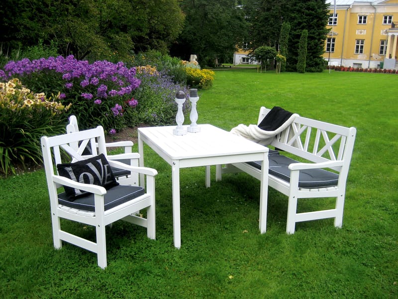 Utomhussoffa Europe 3-sits - Vit - Utemöbler - Utesoffor & bänkar - Trädgårdssoffa