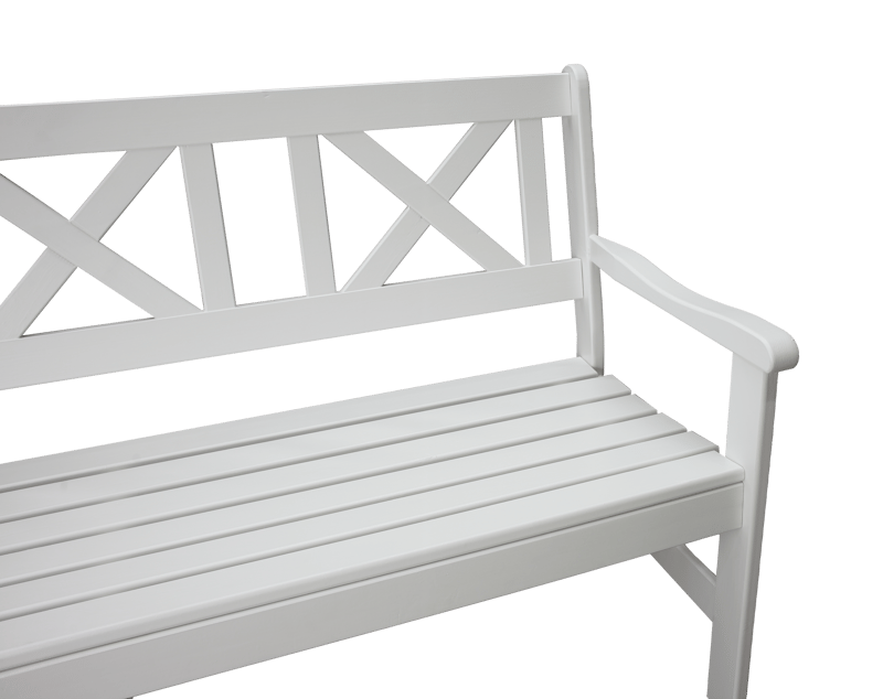 Utomhussoffa Europe 3-sits - Vit - Utemöbler - Utesoffor & bänkar - Trädgårdssoffa